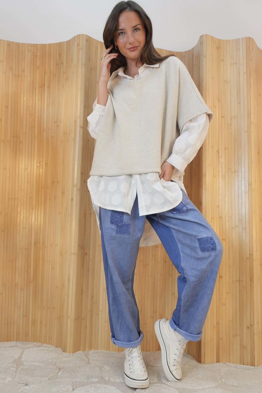 Anine Soft Touch Patch Jogger Washed Denim /40=